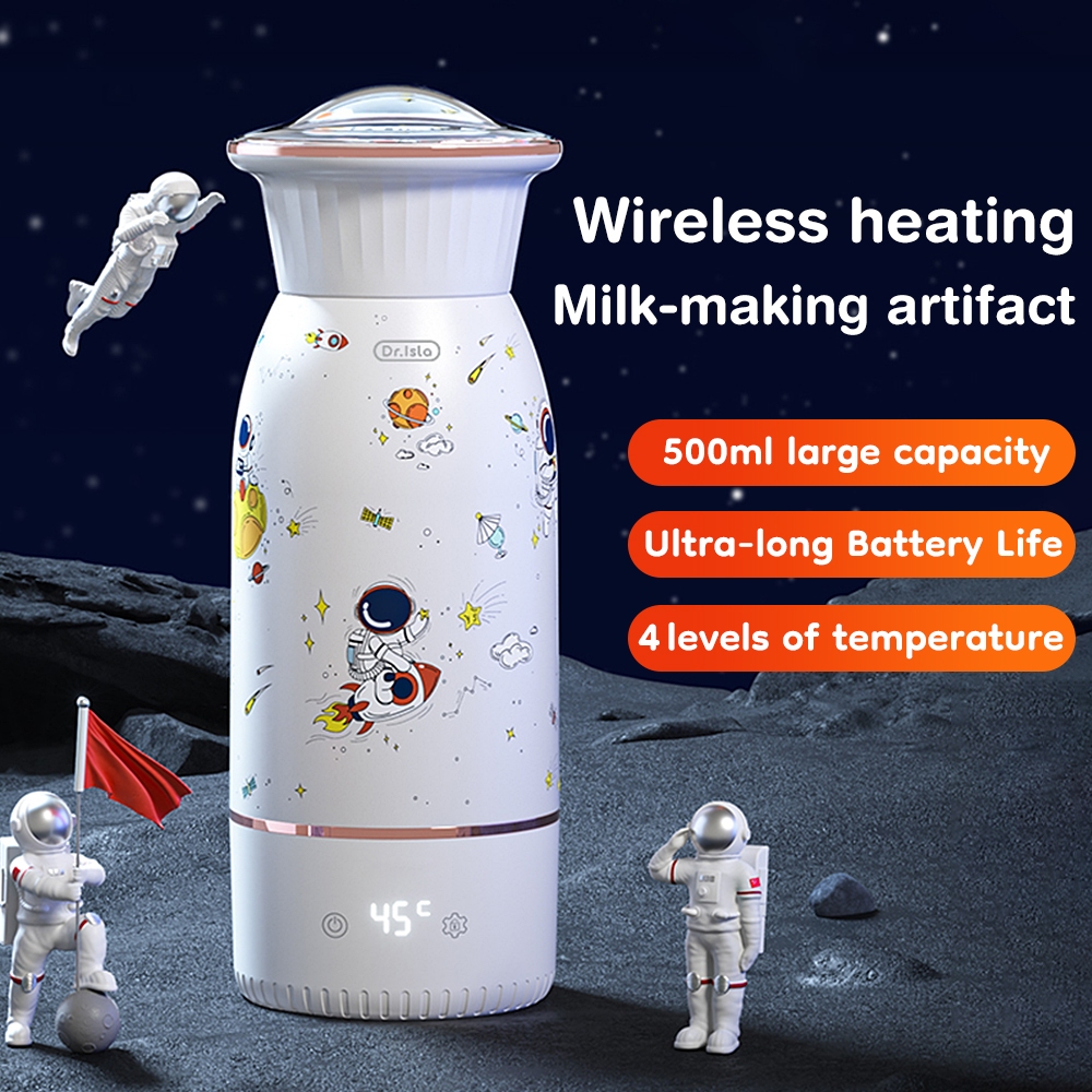 Dr.isla Termos Pemanas Air Listrik Portable N39 Wireless 500ml Stainless Steel SUS316L