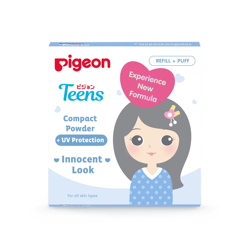 Pigeon Teens Compact Powder Refill 14gr Beige UV Protection Non-Acnegenic